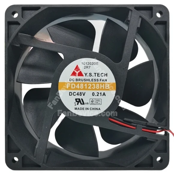 Y.S.TECH FD481238HB 48V 0.21A 2 / 3 Wires Cooling Fan