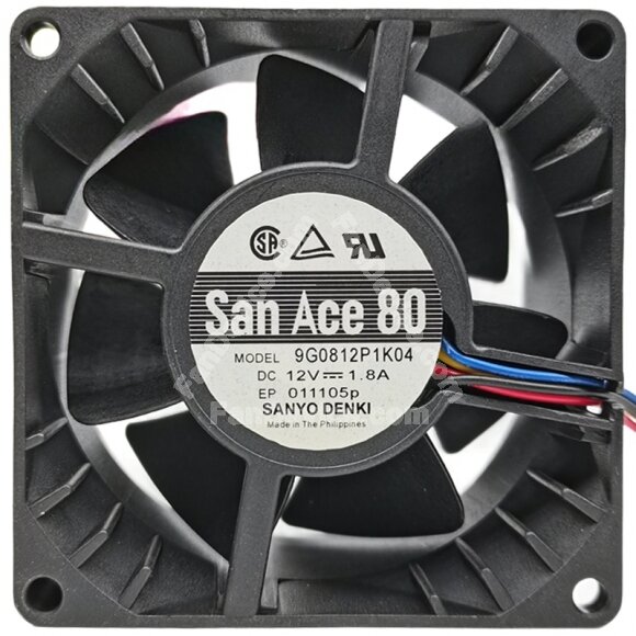 Sanyo 9G0812P1K04 12V 1.8A 2 / 3 / 4 Wires Cooling Fan