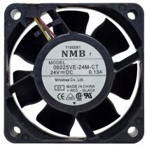 NMB 06025VE-24M-CT 24V 0.13A 3 Wires Axial Cooling Fan