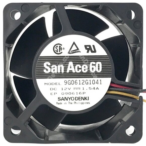 Sanyo 9G0612G1041 12V 1.54A 2 / 3 Wires Axial Cooling Fan