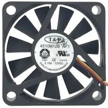 T&T 4510M12B NF1 12V 0.15A 2 / 3 Wires Axial Cooling Fan