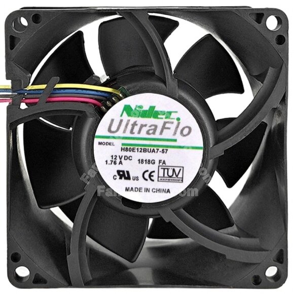 Nidec H80E12BUA7-57 12V 1.76A 2 / 3 / 4 Wires Cooling Fan