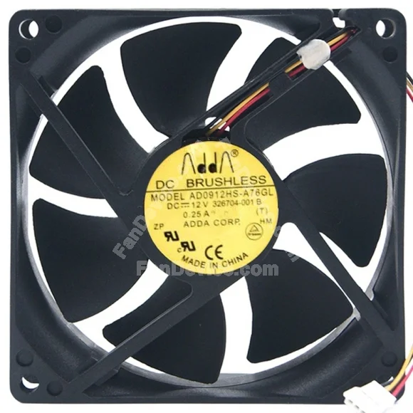 ADDA AD0912HS-A76GL 12V 0.25A 2 / 3 Wires Cooling Fan