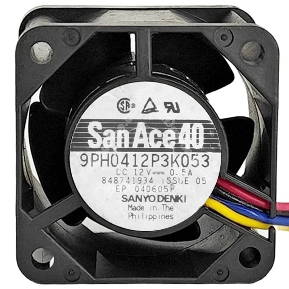 Sanyo 9PH0412P3K053 12V 0.5A 4 Wires Axial Cooling Fan