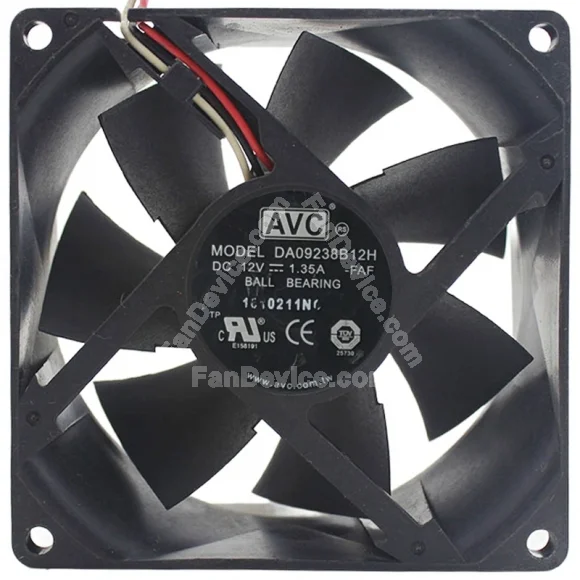 AVC DA09238B12H 12V 1.35A 2 / 3 Wires Axial Cooling Fan