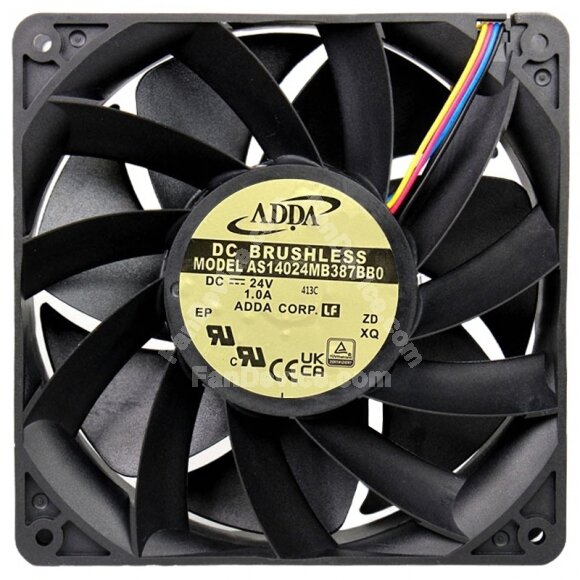 ADDA AS14024MB387BB0 24V 1.0A 3 Wires Axial Cooling Fan