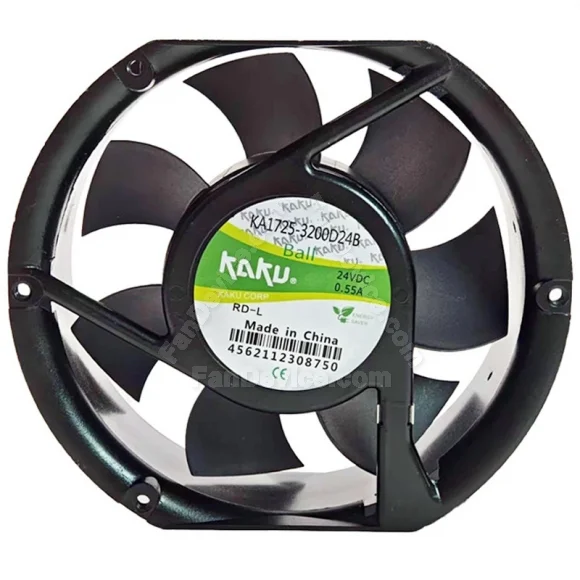 KAKU KA1725-3200D24B DC 24V 0.55A 3 Wires Axial Cooling Fan
