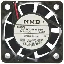 NMB 1604KL-05W-B50 DC 24V 0.08A 2 Wires Axial Cooling Fan