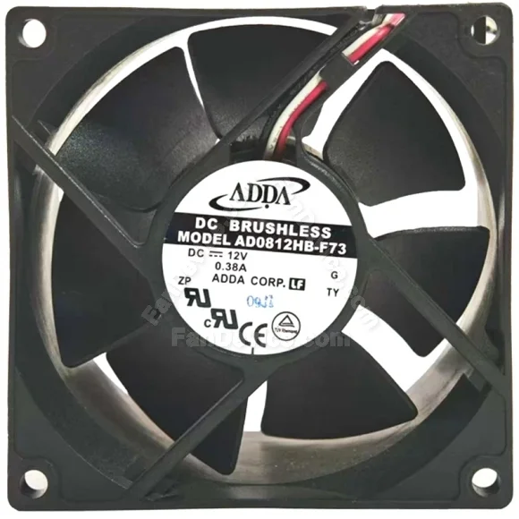 ADDA AD0812HB-F73 12V 0.38A DC Brushless 3 Wires Axial Cooling Fan