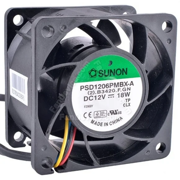 Sunon PSD1206PMBX-A DC 12V 18W 4 Wires Axial Cooling Fan