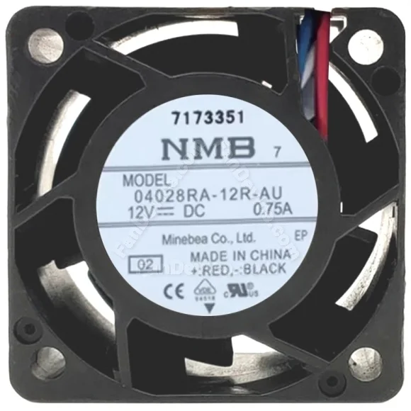 NMB 04028RA-12R-AU DC 12V 0.75A 4 Wires Axial Cooling Fan