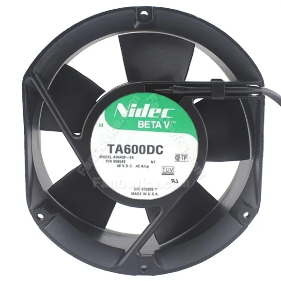 Nidec A34458-64 DC 48V 0.42Amp 3 Wires Axial Cooling Fan