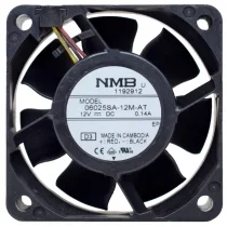 NMB 06025SA-12M-AT DC 12V 0.14A 3 Wires Axial Cooling Fan