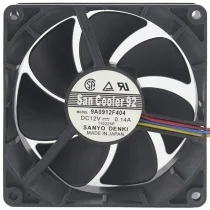 Sanyo 9A0912F404 DC 12V 0.14A 3 Wires Axial Cooling Fan