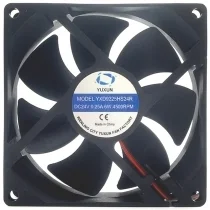 YUXUN YXD9225HS24R DC 24V 0.25A 6W 2 Wires 4500RPM Cooling Fan