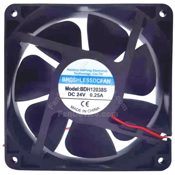 HuiFeng BDH12038S DC 24V 0.25A 2 Wires Axial Cooling Fan