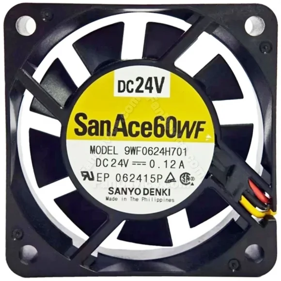 Sanyo 9WF0624H701 DC 24V 0.12A 3 Wires Axial Cooling Fan