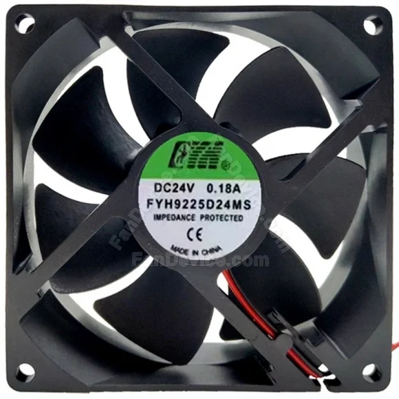FYH FYH9225D24MS DC 24V 0.18A 2 Wires Axial Cooling Fan