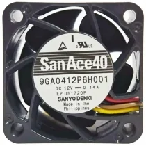 Sanyo 9GA0412P6H001 DC 12V 0.14A 4 Wires PWM Axial Cooling Fan