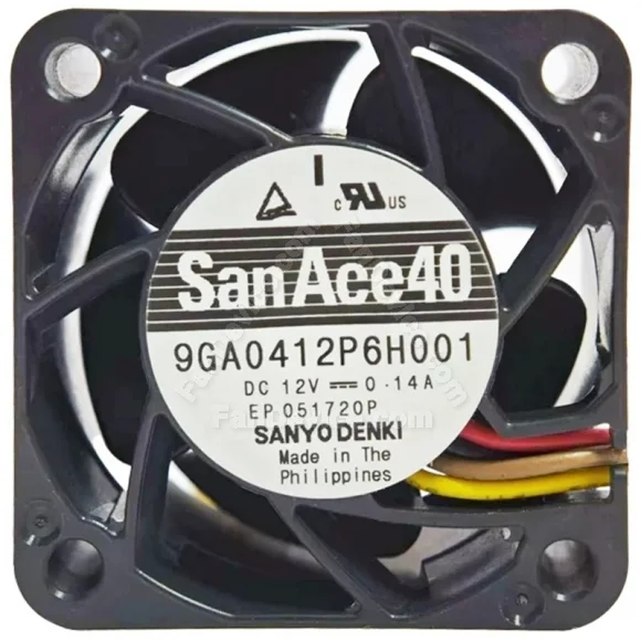 Sanyo 9GA0412P6H001 DC 12V 0.14A 4 Wires PWM Axial Cooling Fan