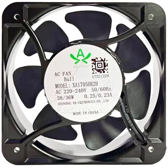 XA-CQJ XA17050B2H 220-240V 0.25/0.23A 38/36W 2 Wires Cooling Fan