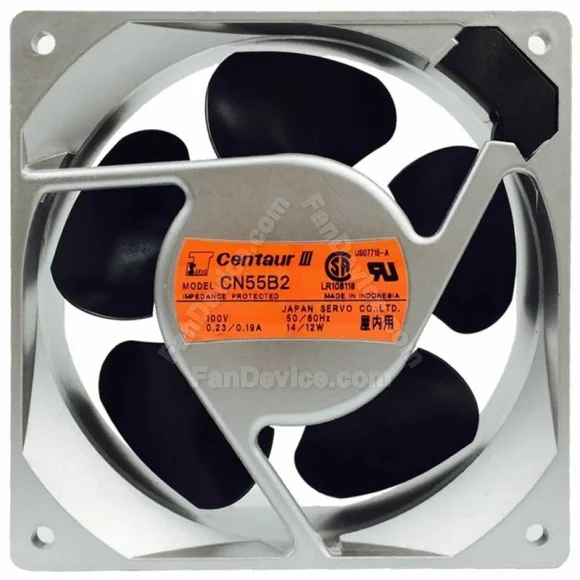 Sanyo CN55B2 AC 100V 0.23/0.19A 14/12W Impedance Protected Cooling Fan