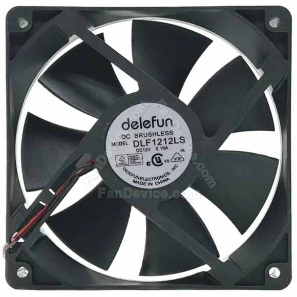 Delefun DLF1212LS 12V 0.18A DC Brushless 2 Wires Axial Cooling Fan