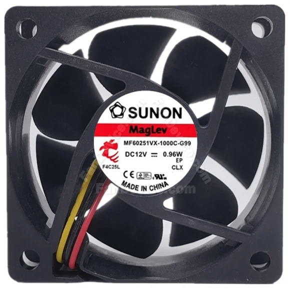Sunon MF60251VX-1000C-G99 DC 12V 0.96W 3 Wires Axial Cooling Fan