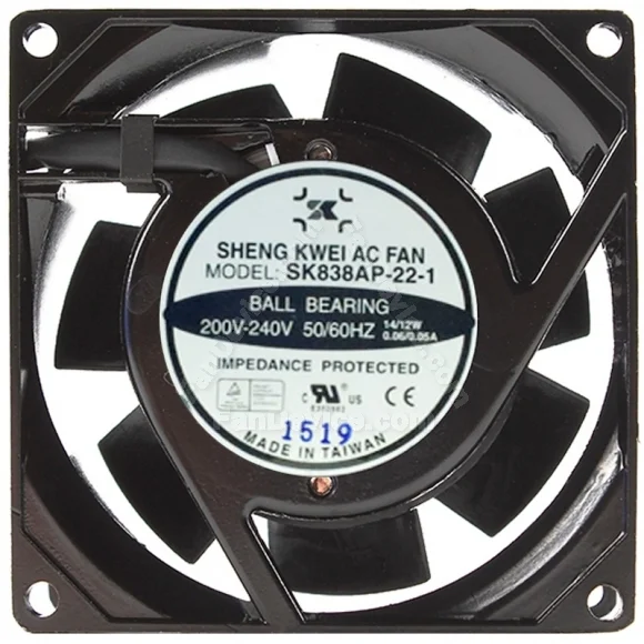 SHENG KWEI SK838AP-22-1 200V-240V 0.06/0.05A 14/12W Impedance Protected Cooling Fan