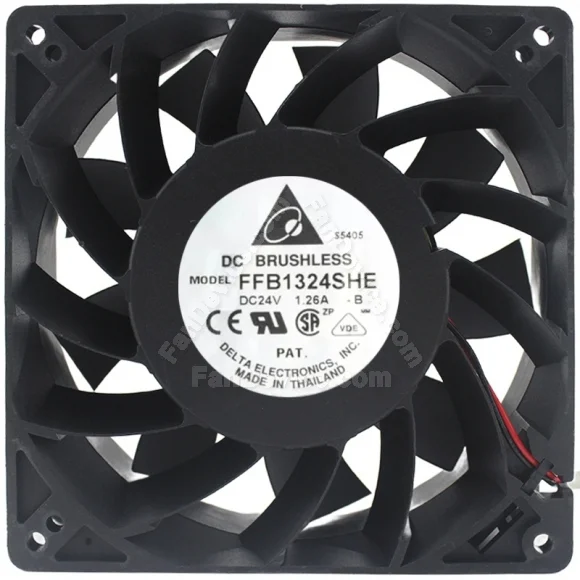 Delta FFB1324SHE 24V 1.26A DC Brushless 2 Wires Axial Cooling Fan