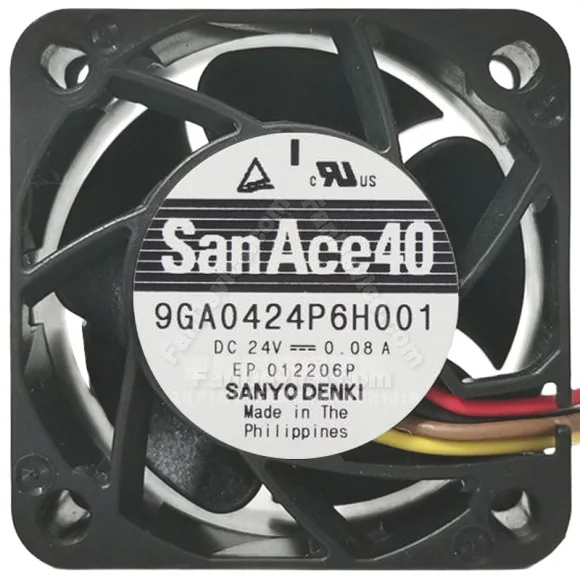 Sanyo 9GA0424P6H001 DC 24V 0.08A 4 Wires Axial Cooling Fan