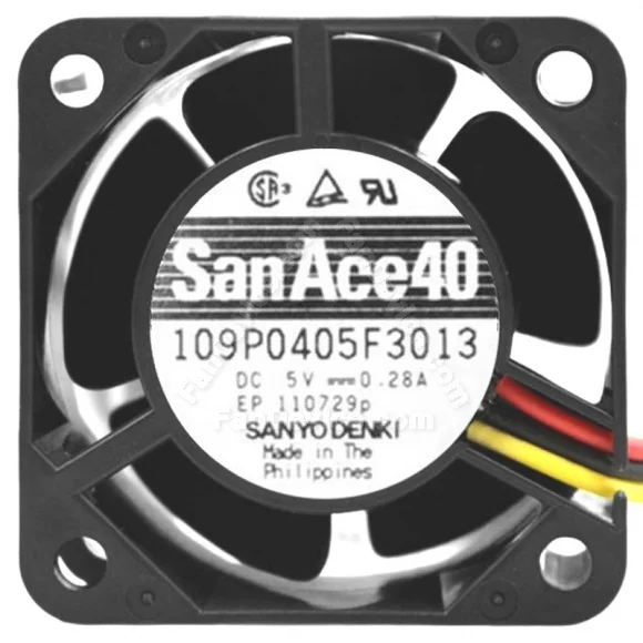 Sanyo 109P0405F3013 DC 5V 0.28A 3 Wires Axial Cooling Fan