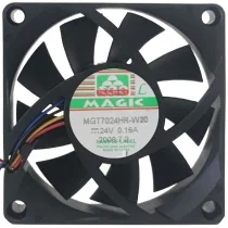Magic MGT7024HR-W20 DC 24V 0.16A 4 Wires PWM Axial Cooling Fan