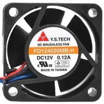 Y.S.TECH FD124020MB-H 12V 0.12A DC Brushless 3 Wires Axial Cooling Fan