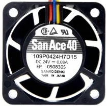 Sanyo 109P0424H7D15 DC 24V 0.08A 3 Wires Axial Cooling Fan