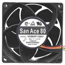 Sanyo Denki 9G0848P1G041 DC 48V 0.27A 2 Wires / 3 Wires / 4 Wires Axial Cooling Fan