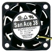 Sanyo Denki 9GV0312G301 DC 12V 0.4A 3 Wires Axial Cooling Fan