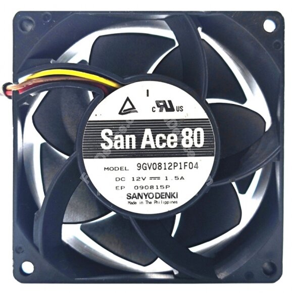 Sanyo Denki 9GV0812P1F04 DC 12V 1.5A 2 Wires / 4 Wires Axial Cooling Fan