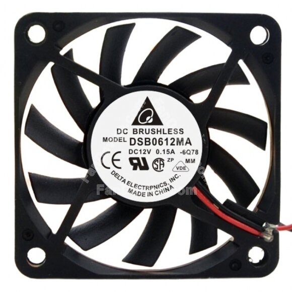 Delta DSB0612MA DC 12V 0.15A 6010 Brushless Axial Cooling Fan