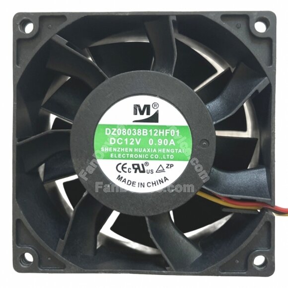 YM DZ08038B12HF01 DC 12V 0.90A 2 Wires / 3 Wires Axial Cooling Fan