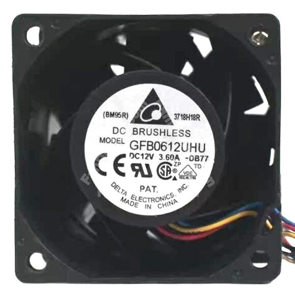Delta GFB0612UHU DC 12V 3.60A 6076 Brushless Axial Cooling Fan