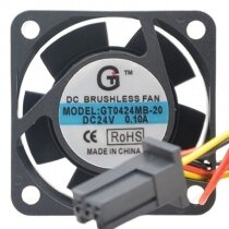 GT0424MB-20 DC 24V 0.10A 3 Wires 4020 Brushless Axial Cooling Fan