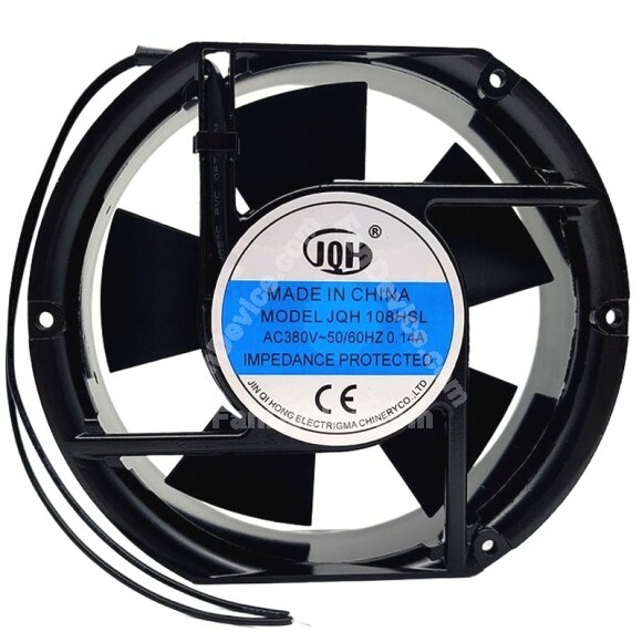 JQH108HSL AC 380V 0.14A 2 Wires Impedance Protected Axial Cooling Fan