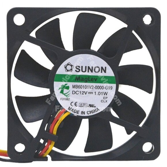 Sunon Maglev MB60101V2-0000-G99 DC 12V 1.01W 2 Wires / 3 Wires Axial Cooling Fan