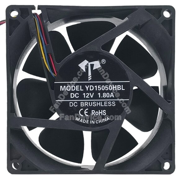 YD15050HBL DC 12V 1.80A 2 Wires / 3 Wires / 4 Wires Brushless Cooling Fan