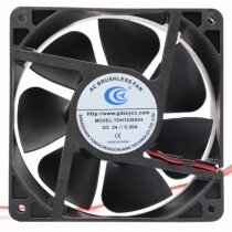 YCC YDH1238S24 DC 24V 0.30A 2 Wires Brushless Axial Cooling Fan