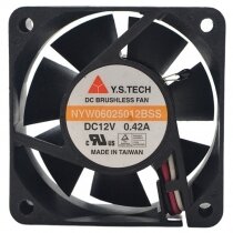 Y.S.TECH NYW06025012BSS DC 12V 0.42A Brushless Axial Cooling Fan