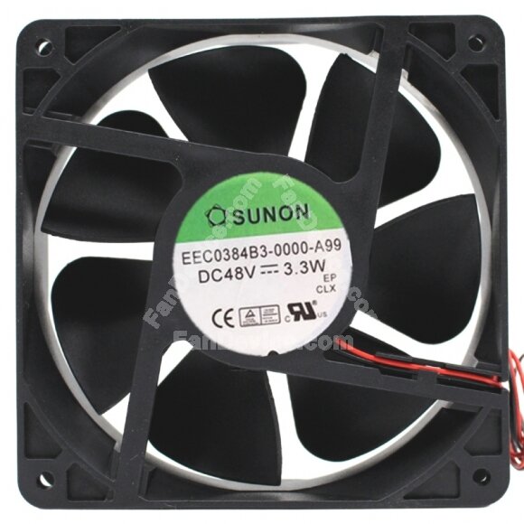 Sunon EEC0384B3-0000-A99 DC 48V 3.3W 2 Wires Axial Cooling Fan
