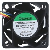 Sunon PF38281BX-Q23U-Q99 DC 12V 6.48W 3 / 4 Wires Axial Cooling Fan