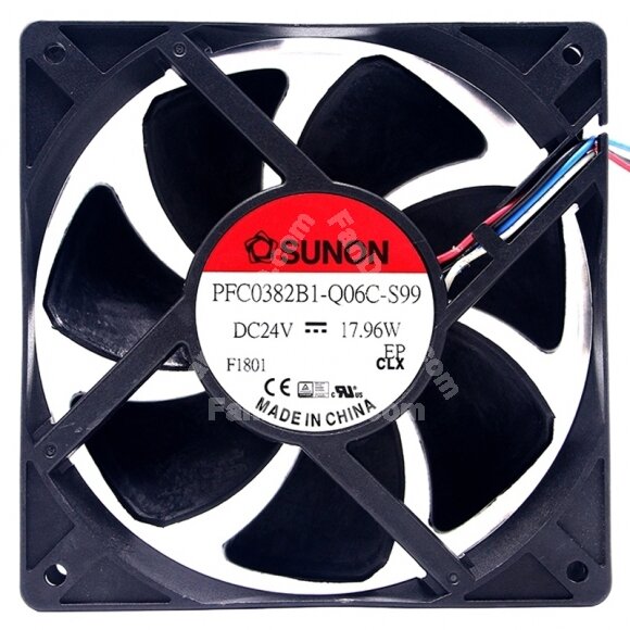 Sunon PFC0382B1-Q06C-S99 DC 24V 17.96W 4 Wires Axial Cooling Fan
